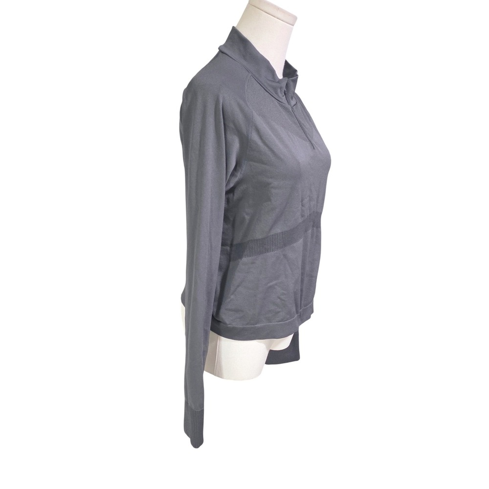 PINK Active Quarter Zip Pullover Womens XL Gray Seamless Thumbhole Excellent - Picture 2 of 5